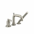 Kohler Deck-Mount Bath Faucet With Handshower in Vibrant Brushed Nickel 35913-4-BN